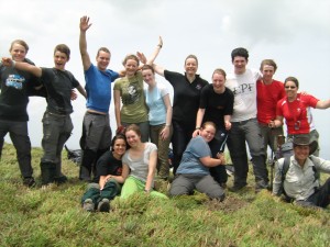 The team on a summit in the western ghats